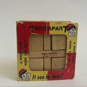 •1955 Takitapart Wooden Penny Puzzle•